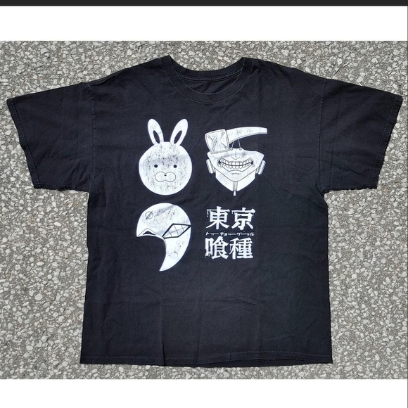 Tokyo Ghoul Other - Vtg 2017 Tokyo Ghoul Ken Kaneki Anime Graphic T-Shirt XL Black Pierrot